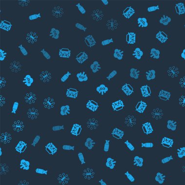 Havacılık bombası, araba paylaşımı, CO2 emisyon bulutu ve kusursuz desen. Vektör.