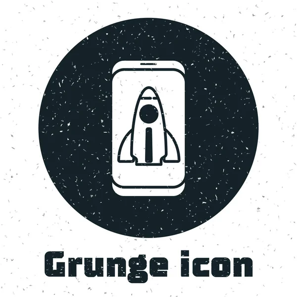 Grunge Business Startup Projekt Koncepció Ikon Elszigetelt Fehér Alapon Üzlet — Stock Vector