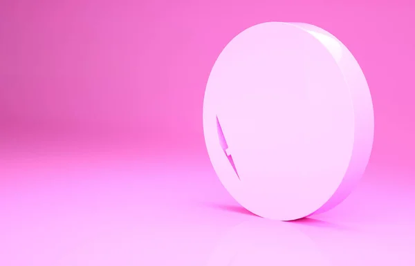 핑크 사우나 시계 아이콘은 핑크 배경에서 분리되었습니다. 사우나 타이머. 미니멀리즘의 개념입니다. 3d 삽화 3D 렌더링 — 스톡 사진