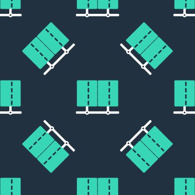 Satır Sunucusu, Data, Web Sunucusu simgesi izole edilmiş siyah arkaplan üzerindeki kusursuz desen. Vektör