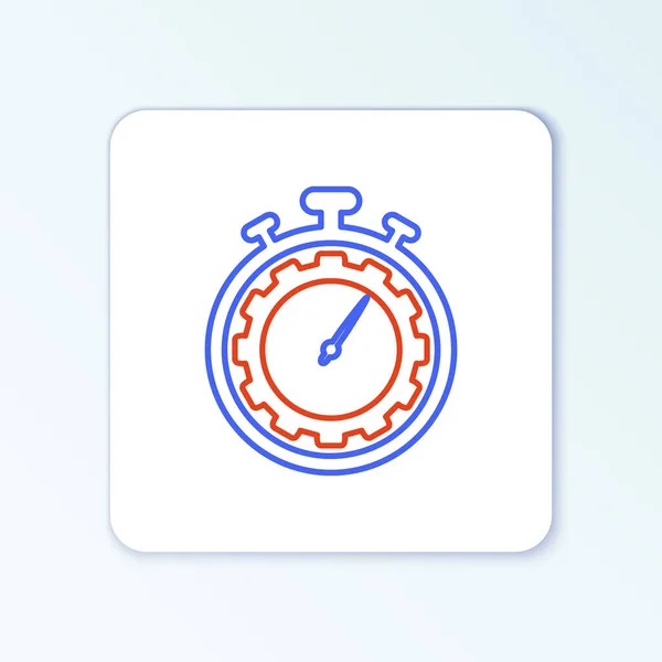 Línea Icono Gestión Del Tiempo Aislado Sobre Fondo Blanco Señal — Archivo Imágenes Vectoriales