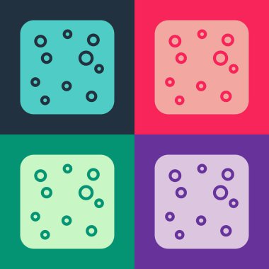 Pop Art Beer baloncukları ikonu renk arkaplanında izole edildi. Vektör