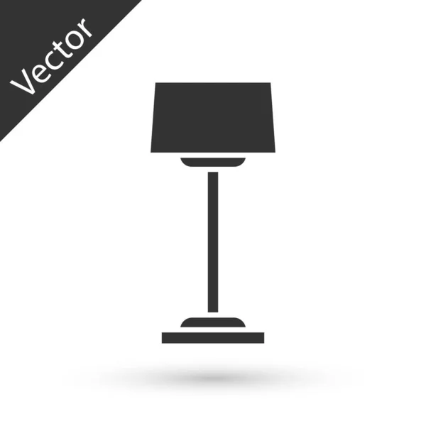 Grau Stehlampe Symbol Isoliert Auf Weißem Hintergrund Vektor — Stockvektor