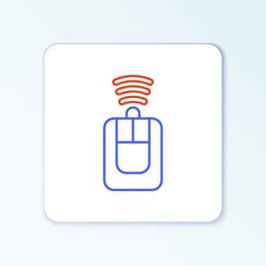 Uzaktan kumandalı çizgi araba anahtarı beyaz arkaplanda izole edilmiş. Araba anahtarı ve alarm sistemi. Renkli taslak konsepti. Vektör