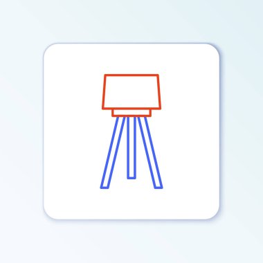 Satır lambası simgesi beyaz arkaplanda izole edildi. Renkli taslak konsepti. Vektör