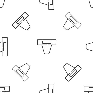 Savaş sanatları ikonu için gri çizgi kasık koruması beyaz arka planda kusursuz desen izole etti. Vektör