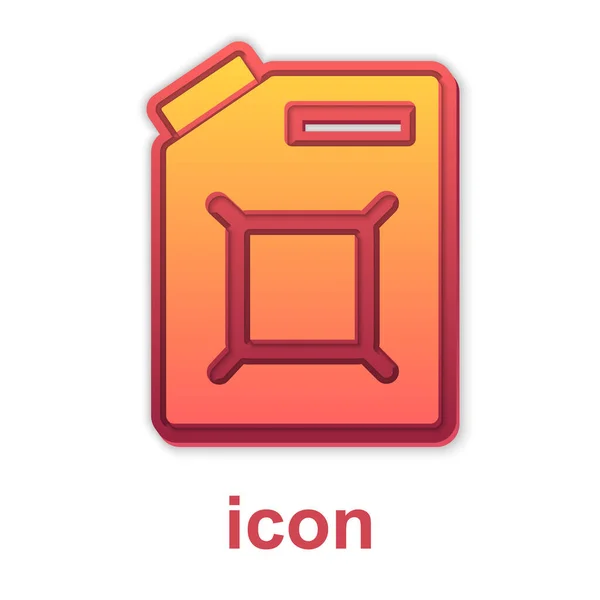 Bote Oro Para Icono Gasolina Aislado Sobre Fondo Blanco Icono — Vector de stock