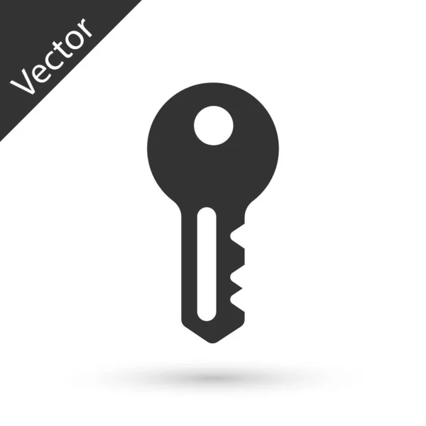 Иконка Ключа Grey House Выделена Белом Фоне Вектор — стоковый вектор