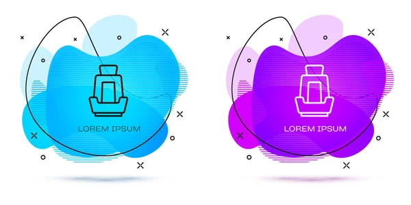 Linie Autositz Symbol Isoliert Auf Weißem Hintergrund Auto Sessel Abstraktes — Stockvektor