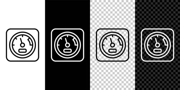 Set Line Icono Termómetro Sauna Aislado Sobre Fondo Blanco Negro — Archivo Imágenes Vectoriales