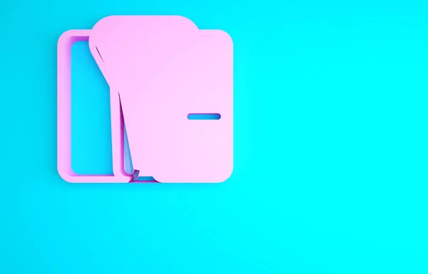 Рожева Піктограма Халата Ізольована Синьому Фоні Концепція Мінімалізму Ілюстрація Рендеринга — стокове фото