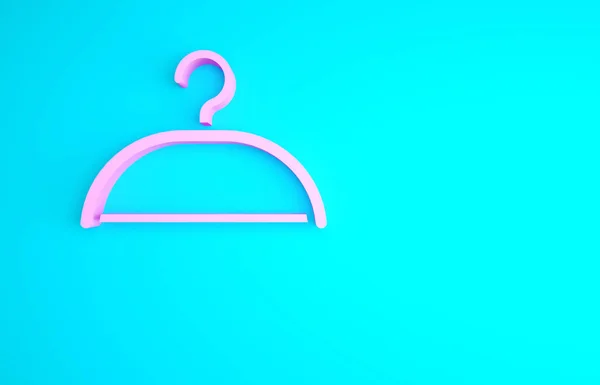 Рожевий Вішак Значок Шафи Ізольований Синьому Фоні Піктограма Роздягальня Символ — стокове фото