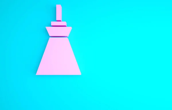 Lampada Rosa Icona Appesa Isolato Sfondo Blu Lampada Soffitto Lampadina — Foto Stock