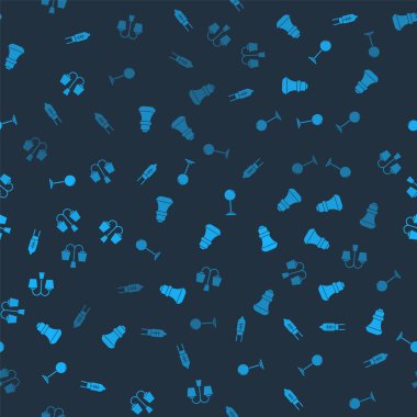 Işık yayan diyot, LED ampul, yer lambası ve avizeyi pürüzsüz desene ayarlayın. Vektör