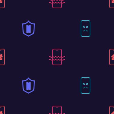 Ölü cep telefonunu, kalkanlı cep telefonunu, su geçirmez telefonunu ve sorunsuz bir şekilde akıllı evini ayarla. Vektör