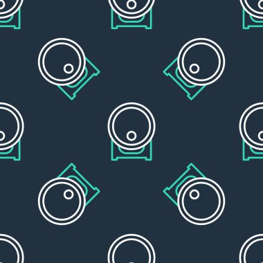 Askıda tahta varil ve siyah arka planda izole edilmiş ikon var. Vektör