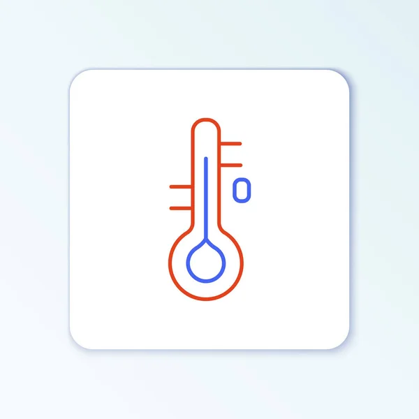 Ligne Icône Thermomètre Sauna Isolé Sur Fond Blanc Équipement Sauna — Image vectorielle