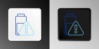 Akıllı telefon şarj ikonu gri arkaplanda izole edildi. Şarjı az bir telefon. Renkli taslak konsepti. Vektör