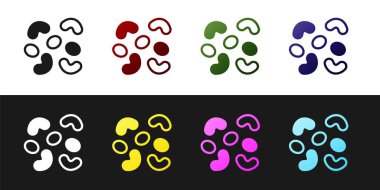 Jöle şekeri simgesini siyah beyaz arkaplanda izole et. Vektör