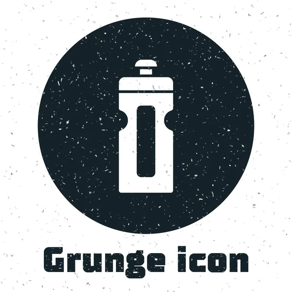 Icono Del Agitador Grunge Fitness Aislado Sobre Fondo Blanco Botella — Vector de stock