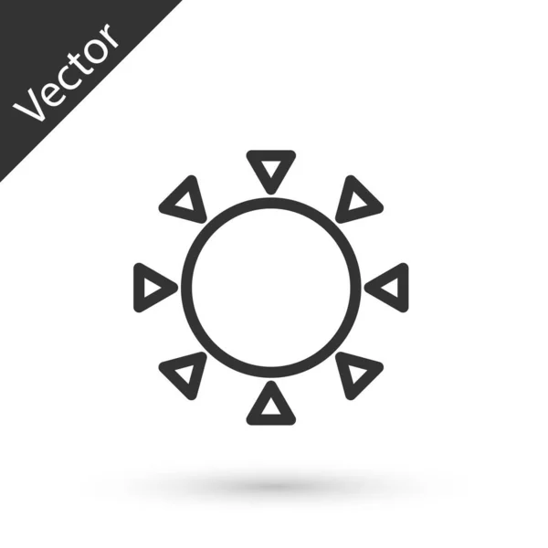 Иконка Солнце Выделена Белом Фоне Летний Символ Добрый Солнечный День — стоковый вектор