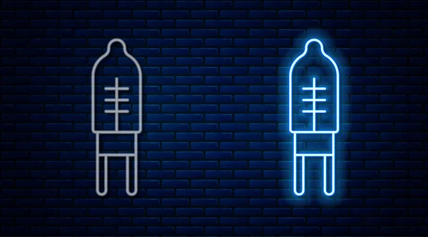 Leuchtende Leuchtdioden Ikone Isoliert Auf Ziegelwand Hintergrund Elektrische Komponente Der — Stockvektor