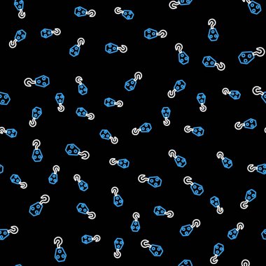 Çizgi Endüstriyel kanca ikonu siyah arkaplanda kusursuz desen izole etti. Turna kancası ikonu. Vektör