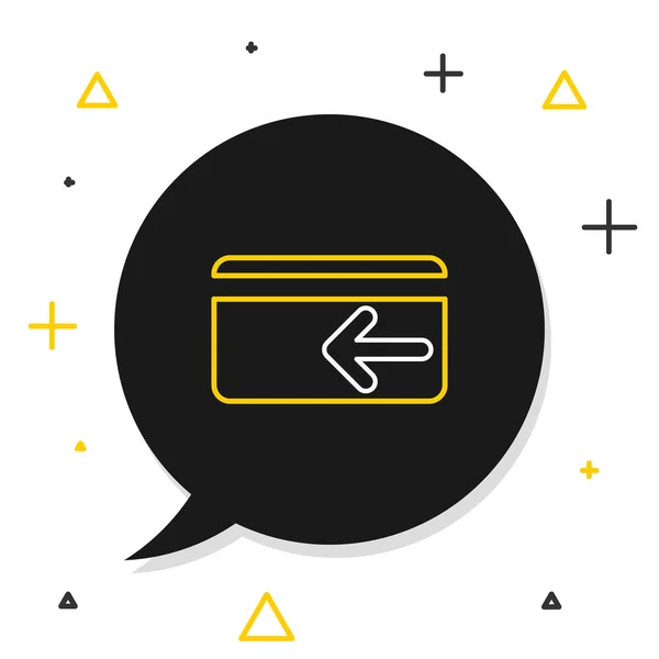 Line Cash Back Symbol Isoliert Auf Weißem Hintergrund Kreditkarte Finanzdienstleistungen — Stockvektor
