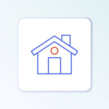 Hat Evi simgesi beyaz arkaplanda izole edildi. Ev sembolü. Renkli taslak konsepti. Vektör