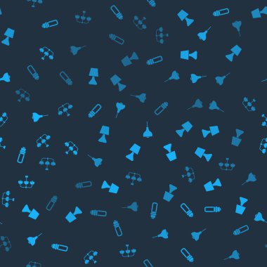 LED ampulü, masa lambasını, asılan lambayı ve avizeyi kusursuz desene ayarlayın. Vektör