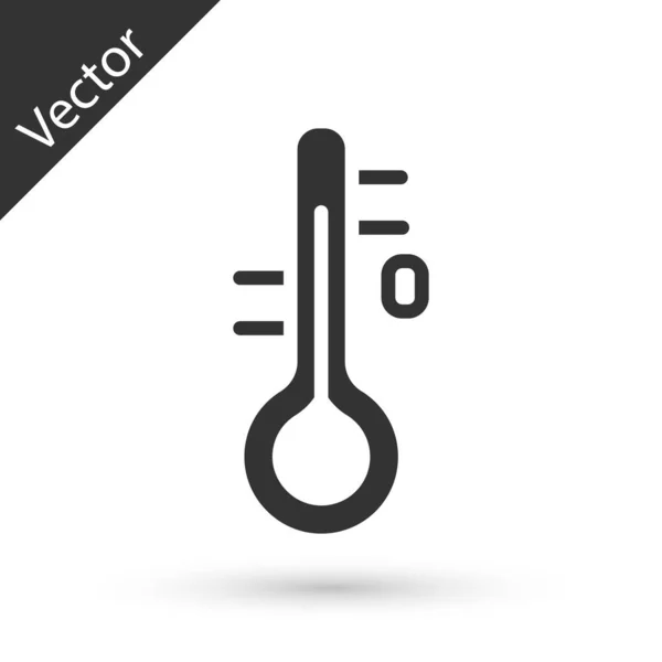 Graues Sauna Thermometer Symbol Isoliert Auf Weißem Hintergrund Sauna Und — Stockvektor