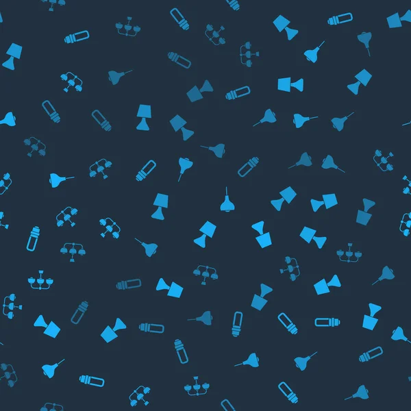 LED ampulü, masa lambasını, asılan lambayı ve avizeyi kusursuz desene ayarlayın. Vektör