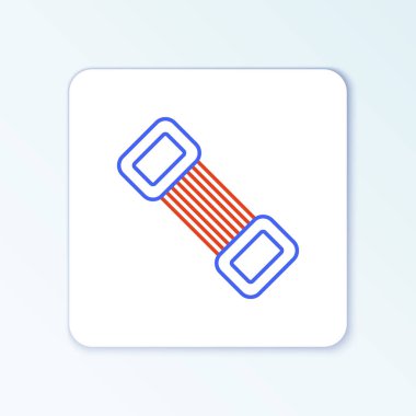 Çizgi Göğüs açıcı simgesi beyaz arkaplanda izole edildi. Renkli taslak konsepti. Vektör