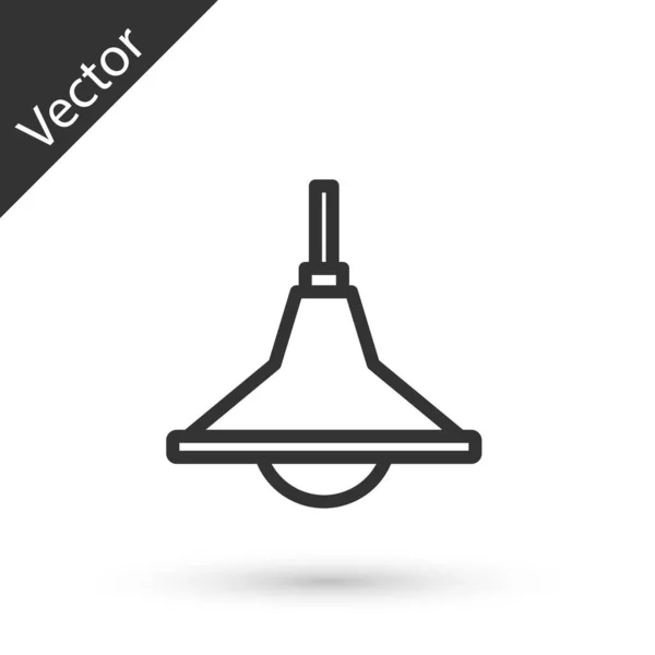 Icono Candelabro Línea Gris Aislado Sobre Fondo Blanco Vector — Vector de stock