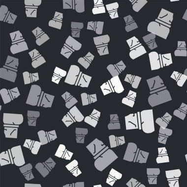 Gri bira göbek ikonu, siyah arka planda izole edilmiş pürüzsüz desen. Vektör