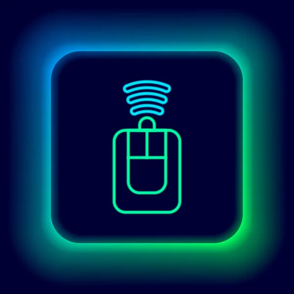 Glowing Neon Line Car Key Remote Icon Isolated Black Background — Stock Vector