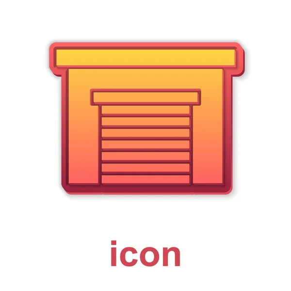 Icono Gold Garage Aislado Sobre Fondo Blanco Vector — Vector de stock