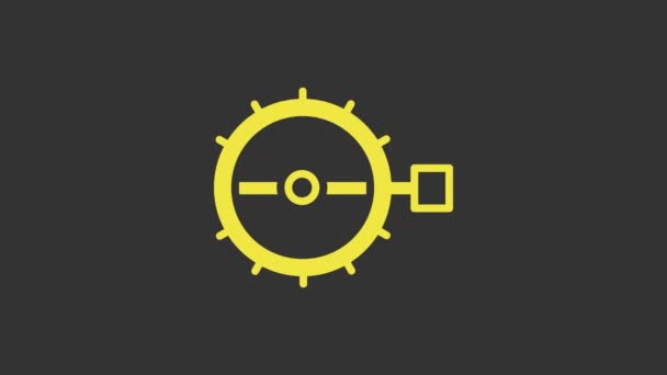 Yellow Trap Jagd Symbol isoliert auf grauem Hintergrund. 4K Video Motion Grafik Animation — Stockvideo