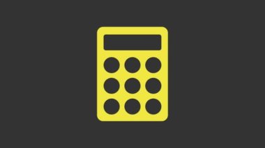 Sarı Parola koruması ve gri arka planda izole edilmiş güvenlik erişim simgesi. Güvenlik, güvenlik, koruma, gizlilik kavramı. 4K Video hareketli grafik canlandırması