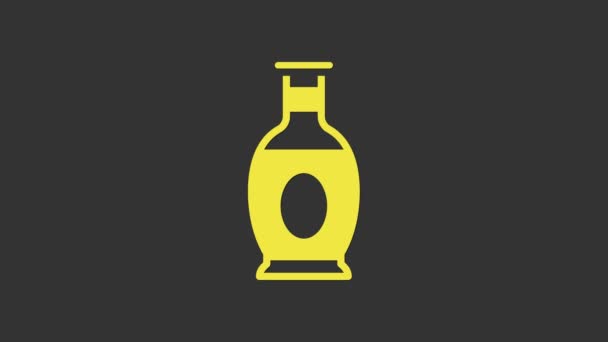 Icona del vaso indiano giallo isolato su sfondo grigio. Animazione grafica 4K Video motion — Video Stock