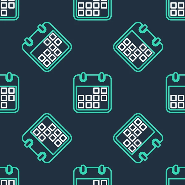 Çizgi Takvimi simgesi siyah arkaplanda izole edilmiş. Vektör