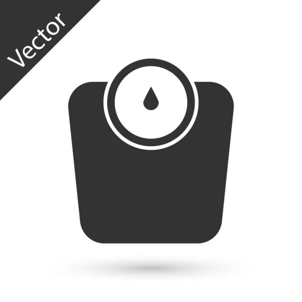 Escalas Baño Gris Icono Aislado Sobre Fondo Blanco Medida Peso — Vector de stock