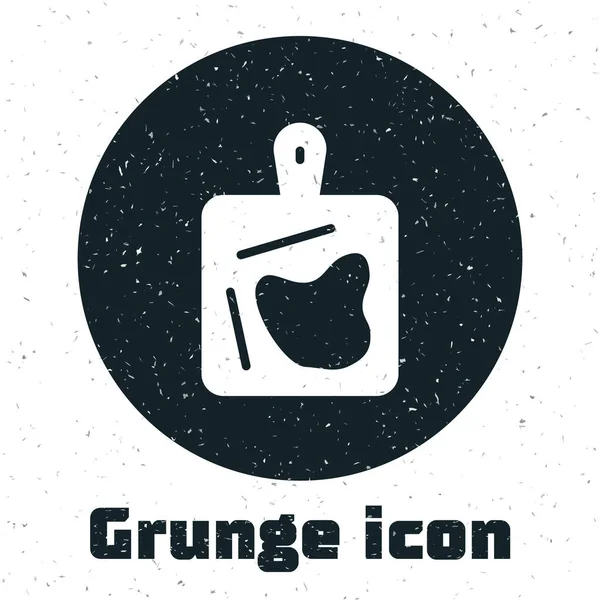 Grunge Icône Planche Découper Isolée Sur Fond Blanc Planche Découper — Image vectorielle