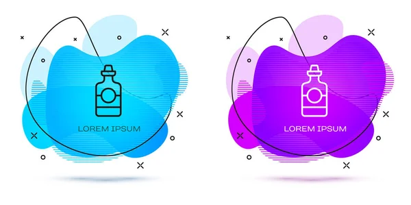 Линия Иконка Бутылки Текилы Изолированы Белом Фоне Мексиканский Алкоголь Абстрактный — стоковый вектор