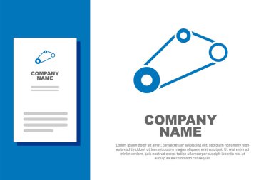 Beyaz arkaplanda mavi zamanlayıcı kiti simgesi izole edildi. Logo tasarım şablonu elemanı. Vektör