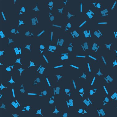 Duvar lambası ya da lamba, flüoresan, yol lambaları, lambalar ve avizeyi pürüzsüz desene ayarlayın. Vektör