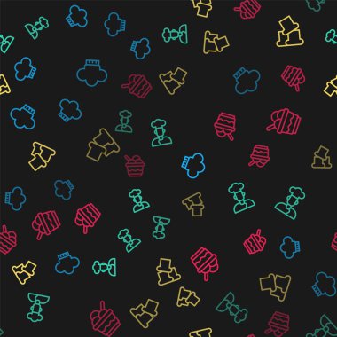 Şef şapkası, aşçı, ekmek tostu ve dondurmayı kusursuz bir şekilde kaseye koy. Vektör