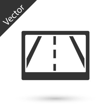 Beyaz arkaplanda harita simgesine sahip gri GPS cihazı var. Vektör