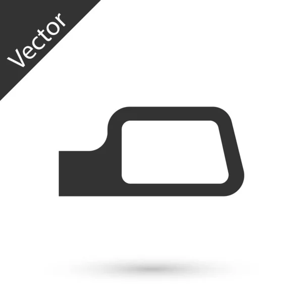 Icône Miroir Voiture Gris Isolé Sur Fond Blanc Vecteur — Image vectorielle