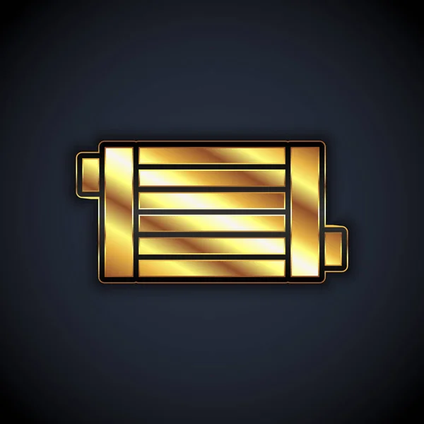 Icono Del Sistema Refrigeración Del Radiador Gold Car Aislado Sobre — Vector de stock